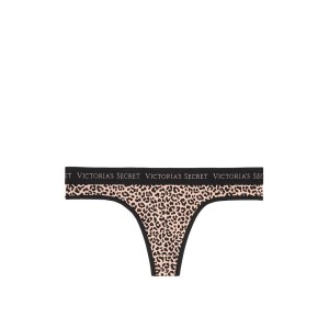 Трусики стринги Victoria's Secret Cotton Thong Panty Leopard print 