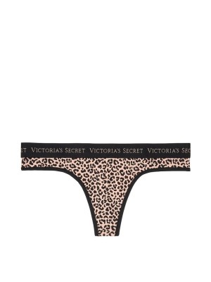 Трусики стринги Victoria's Secret Cotton Thong Panty Leopard print 