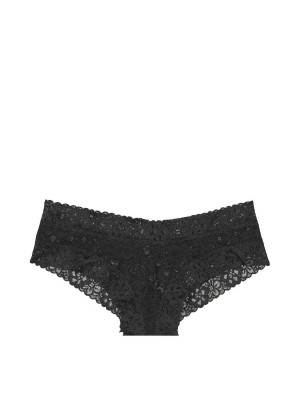 Трусики Виктория Сикрет Cheeky Panty Black Lace