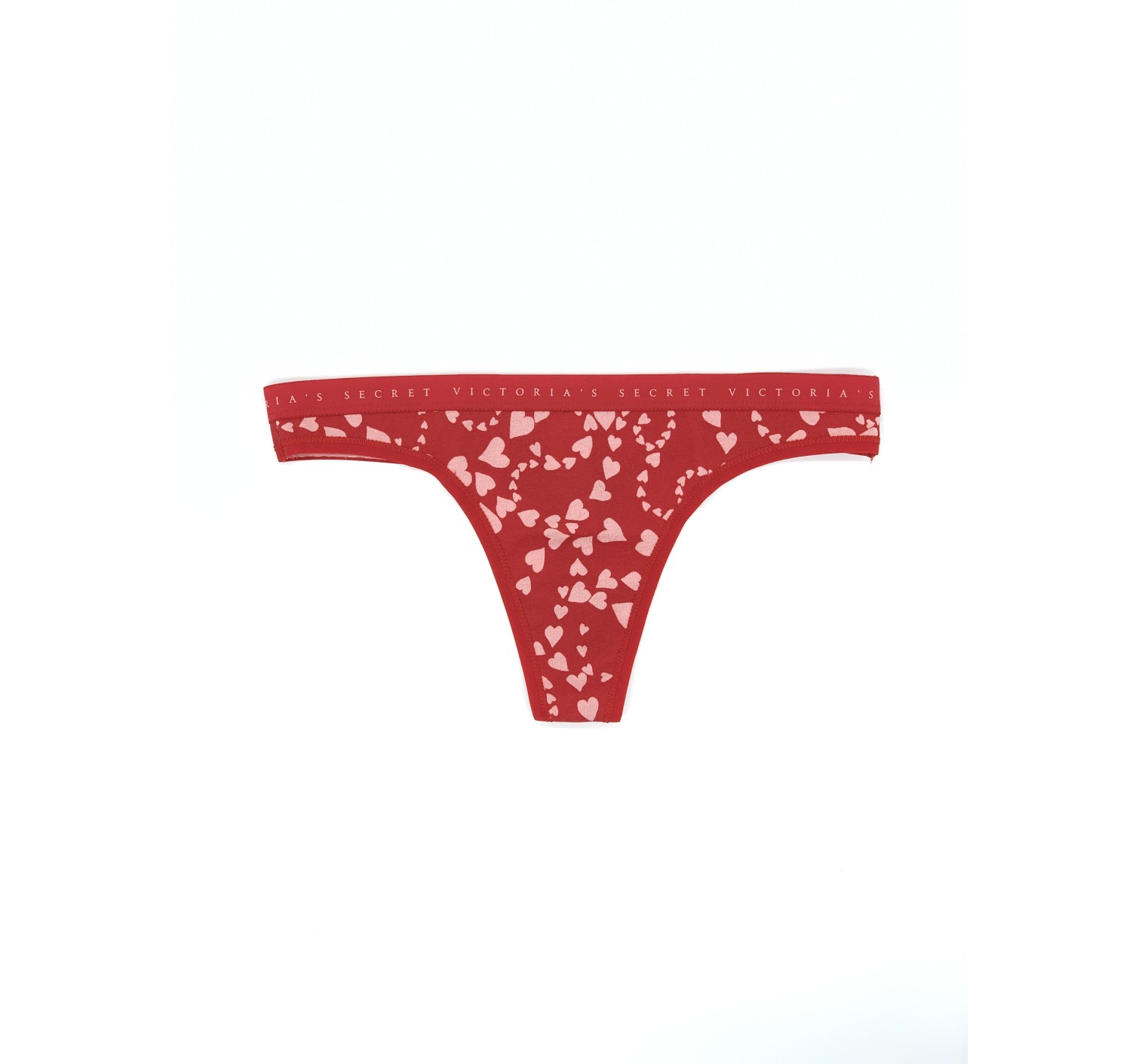 Трусики стринги Victoria's Secret Cotton Thong Panty Red Heart print 