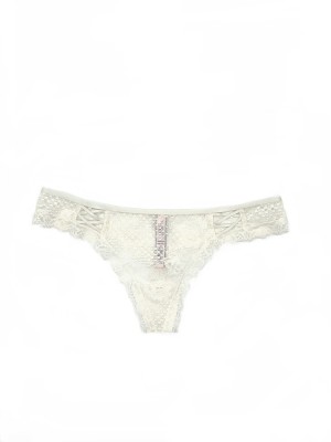 Трусики стринги Victoria's Secret Dream Angels White  Lace Thong panty