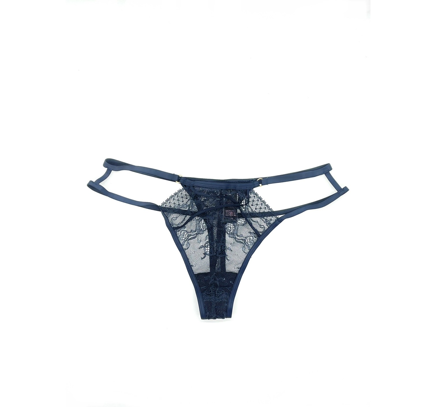 Трусики Виктория Сикрет Very Sexy Strappy Lace Thong Panty Night Blue