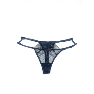 Трусики Виктория Сикрет Very Sexy Strappy Lace Thong Panty Night Blue