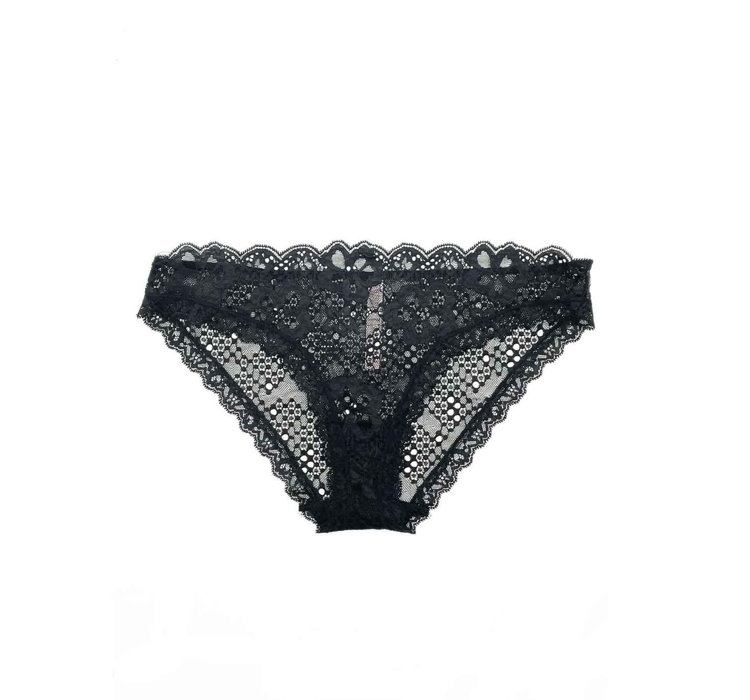 Трусики чікіні Victoria's Secret Dream Angels Black Lace Cheekini Panty