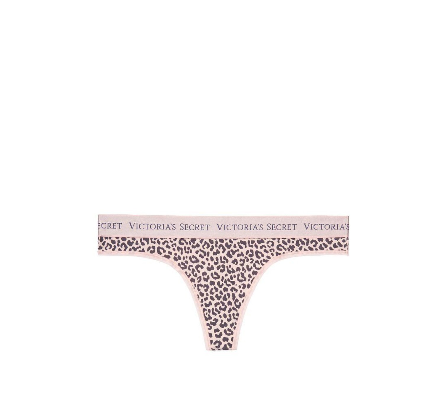 Трусики стринги Victoria's Secret Cotton Thong Panty Pink Leopard print 