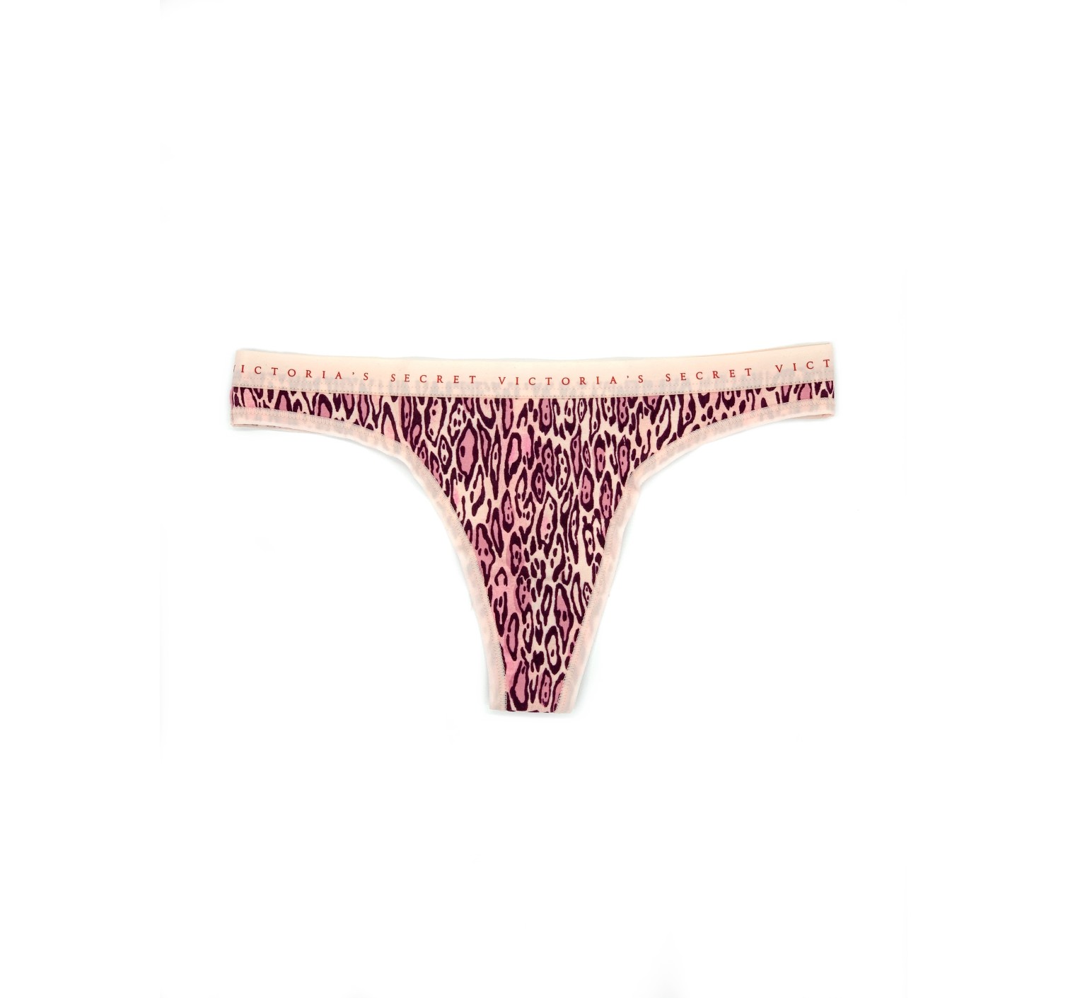 Трусики стринги Victoria's Secret Cotton Thong Panty Pinky Leopard print 