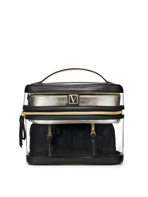 4-in-1 VICTORIA'S SECRET Train case in Black Lily Lace