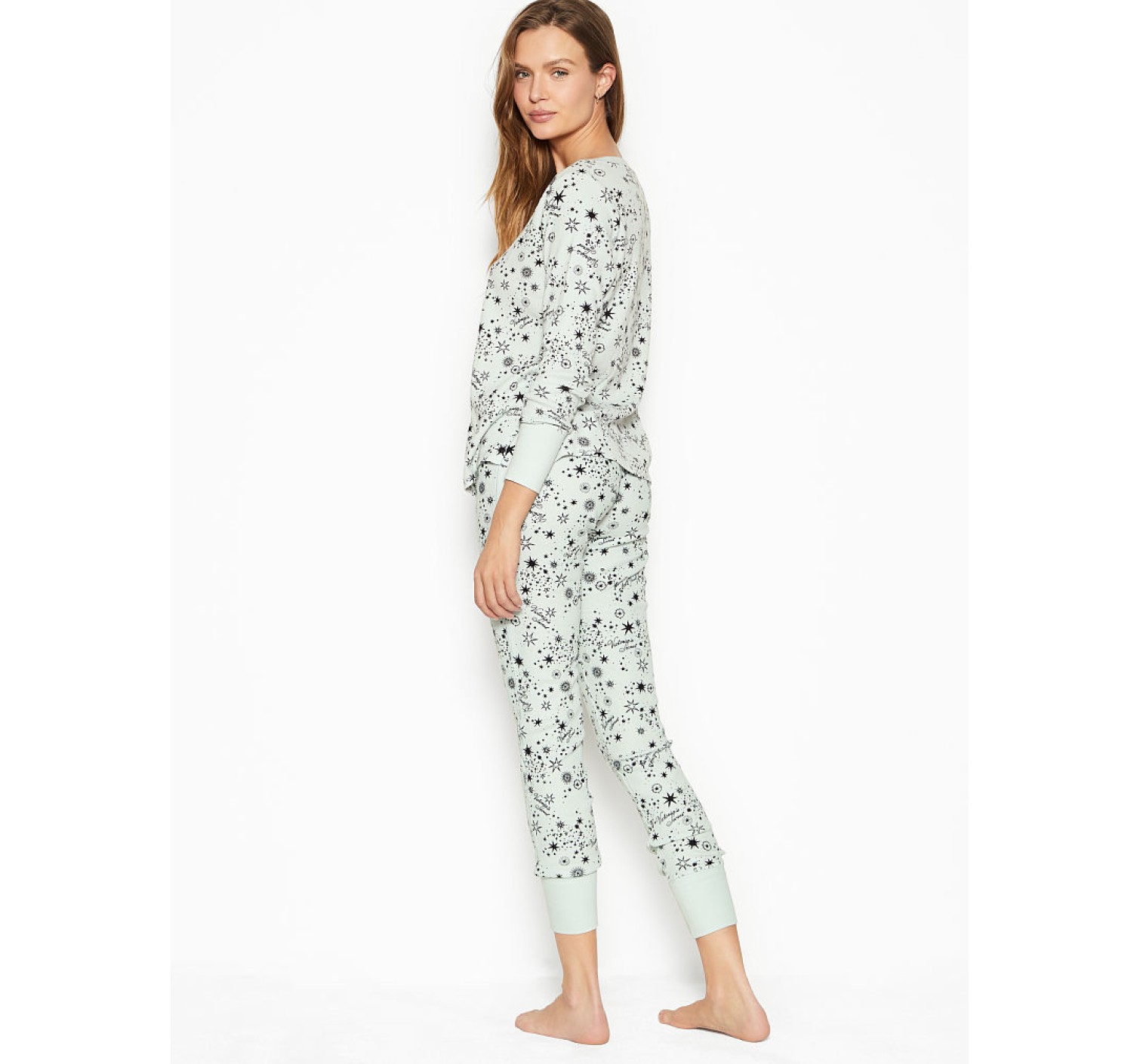 Пижама Victoria’s Secret Thermal Long PJ Set Blue Starry Sky