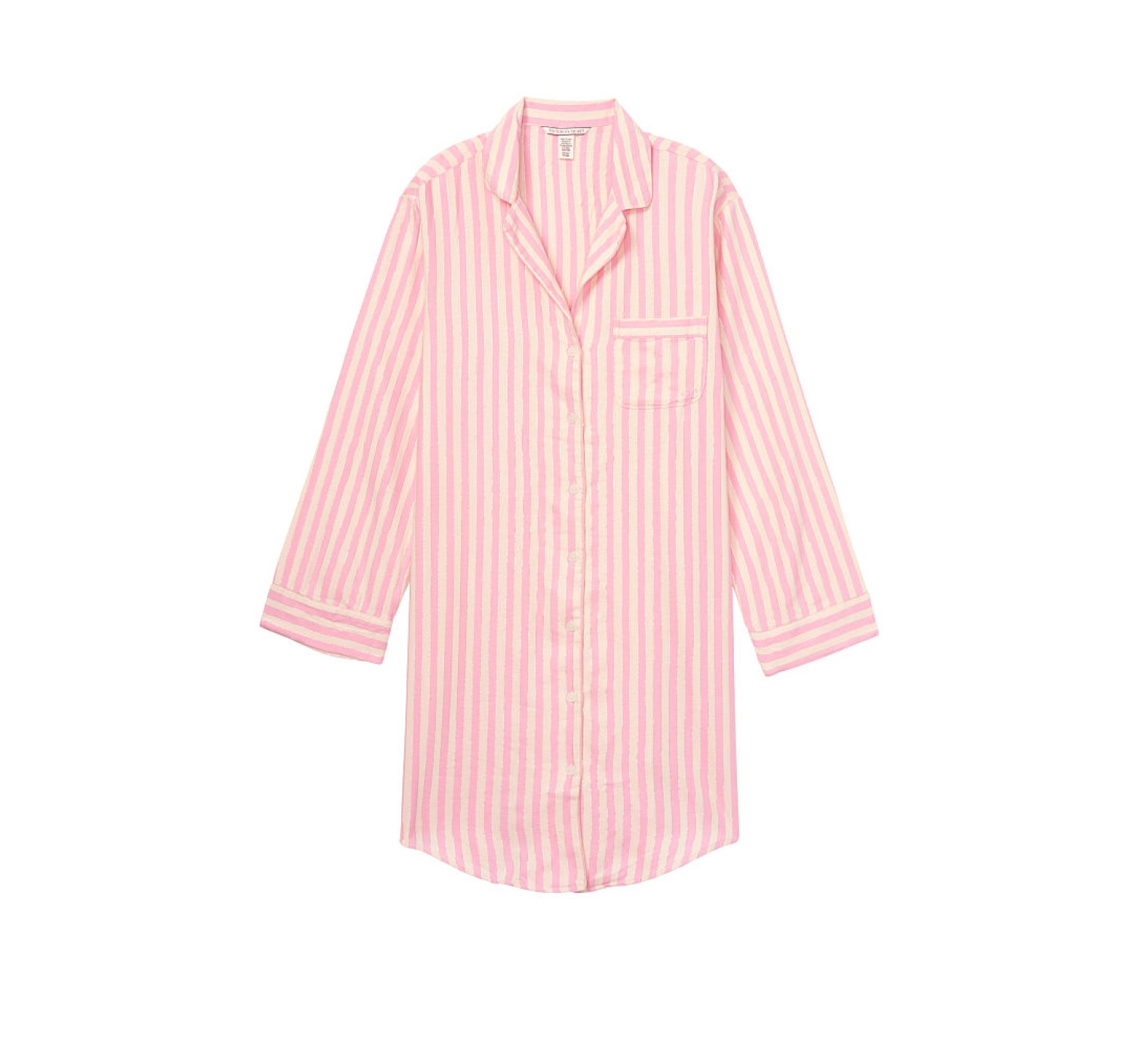Нічна сорочка Victoria's Secret Cotton Flannel Sleepshirt Pink Stripe