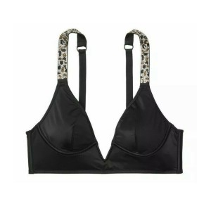 Комплект белья Victoria’s Secret Jeweled Shine Strap Black Leopard