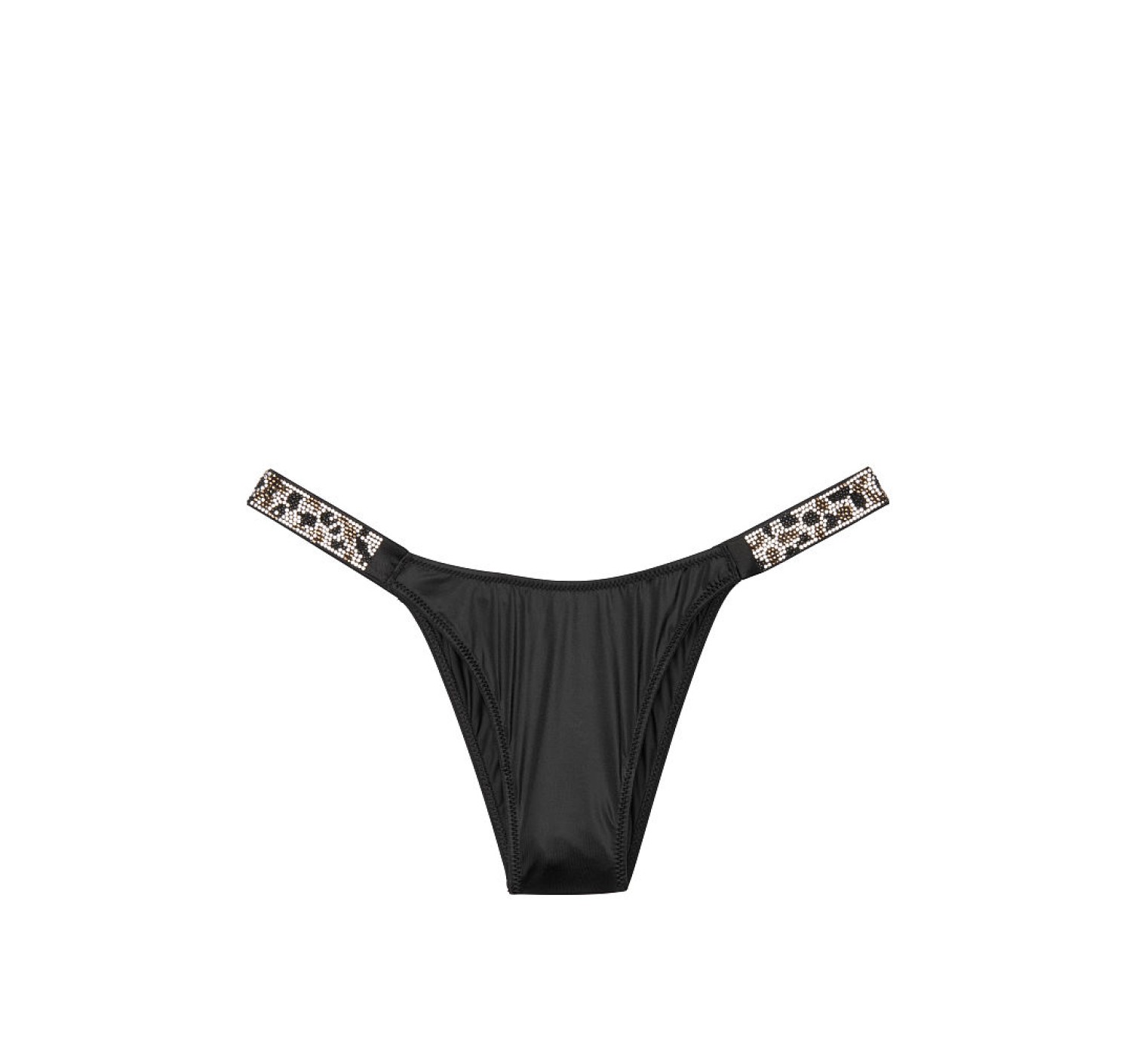 Комплект белья Victoria’s Secret Jeweled Shine Strap Black Leopard