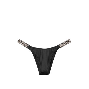 Комплект белья Victoria’s Secret Jeweled Shine Strap Black Leopard
