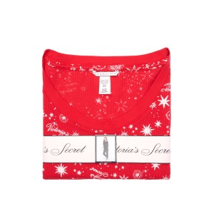 Пижама Victoria’s Secret Thermal Long PJ Set Red Starry Sky