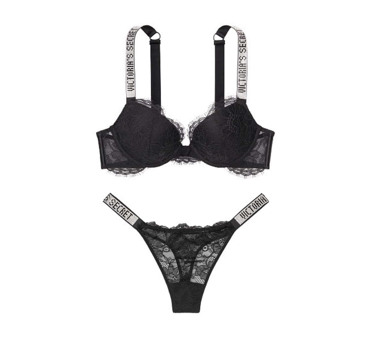 Комплект белья Very Sexy Shine Strap Black Lace