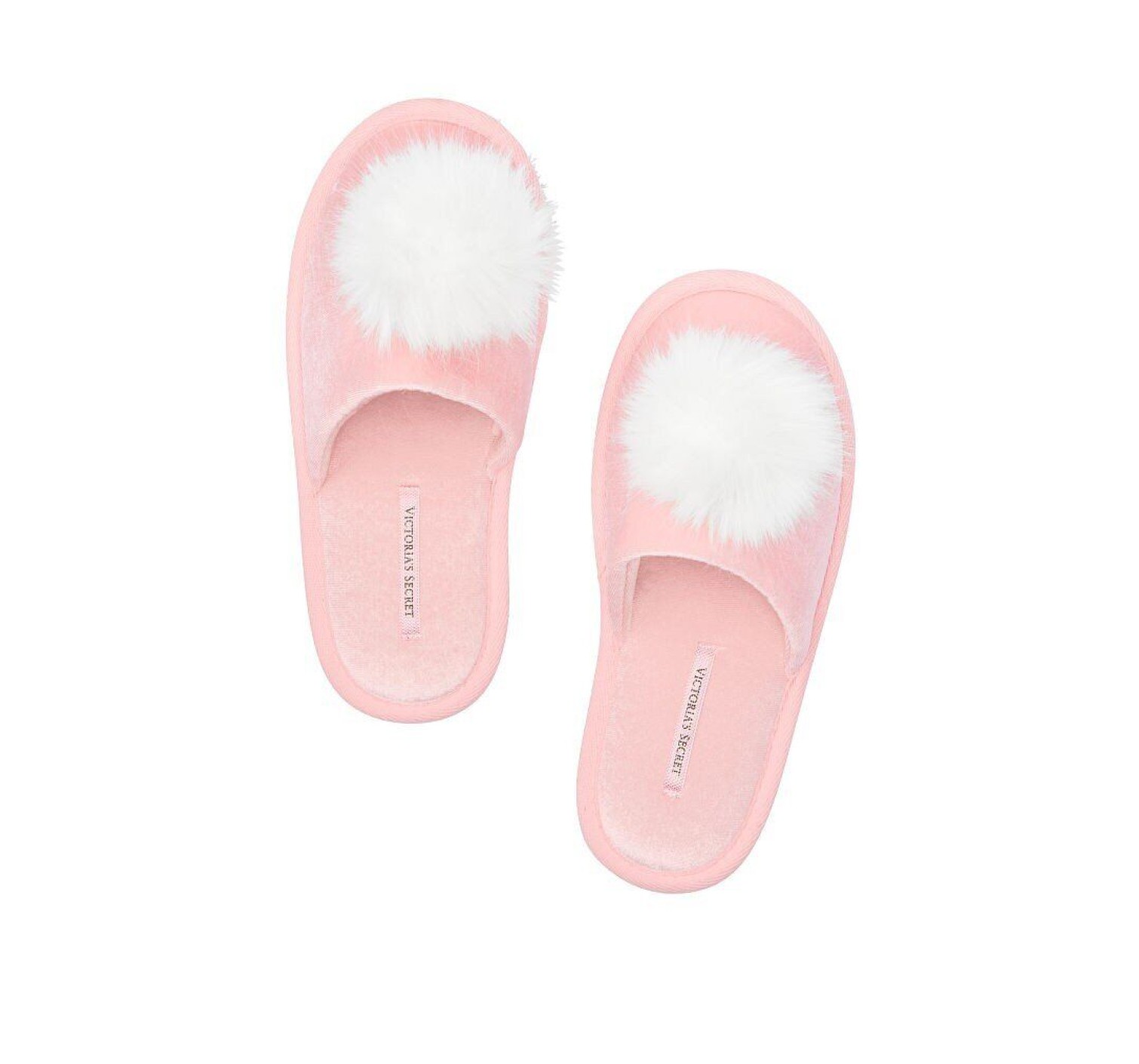 Домашние тапочки Victoria’s Secret Pink Slippers pom-pom