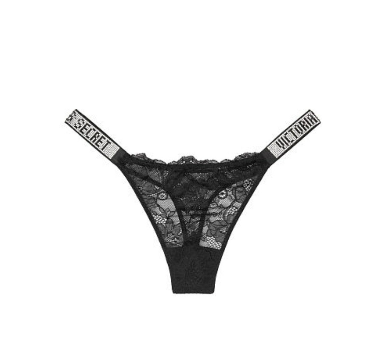 Комплект белья Victoria’s Secret Very Sexy Shine Strap Balconette Black Lace