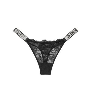 Комплект белья Victoria’s Secret Very Sexy Shine Strap Balconette Black Lace