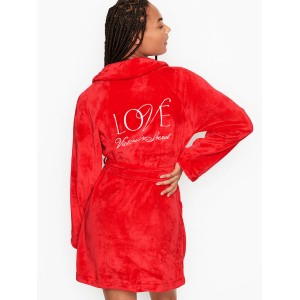Халат Victoria’s Secret Logo Short Cozy Robe Bright Cherry