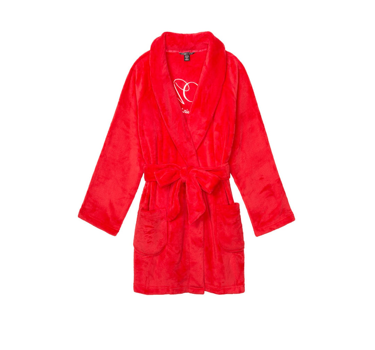 Халат Victoria’s Secret Logo Short Cozy Robe Bright Cherry