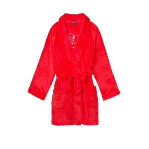 Халат Victoria’s Secret Logo Short Cozy Robe Bright Cherry