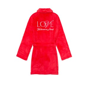 Халат Victoria’s Secret Logo Short Cozy Robe Bright Cherry
