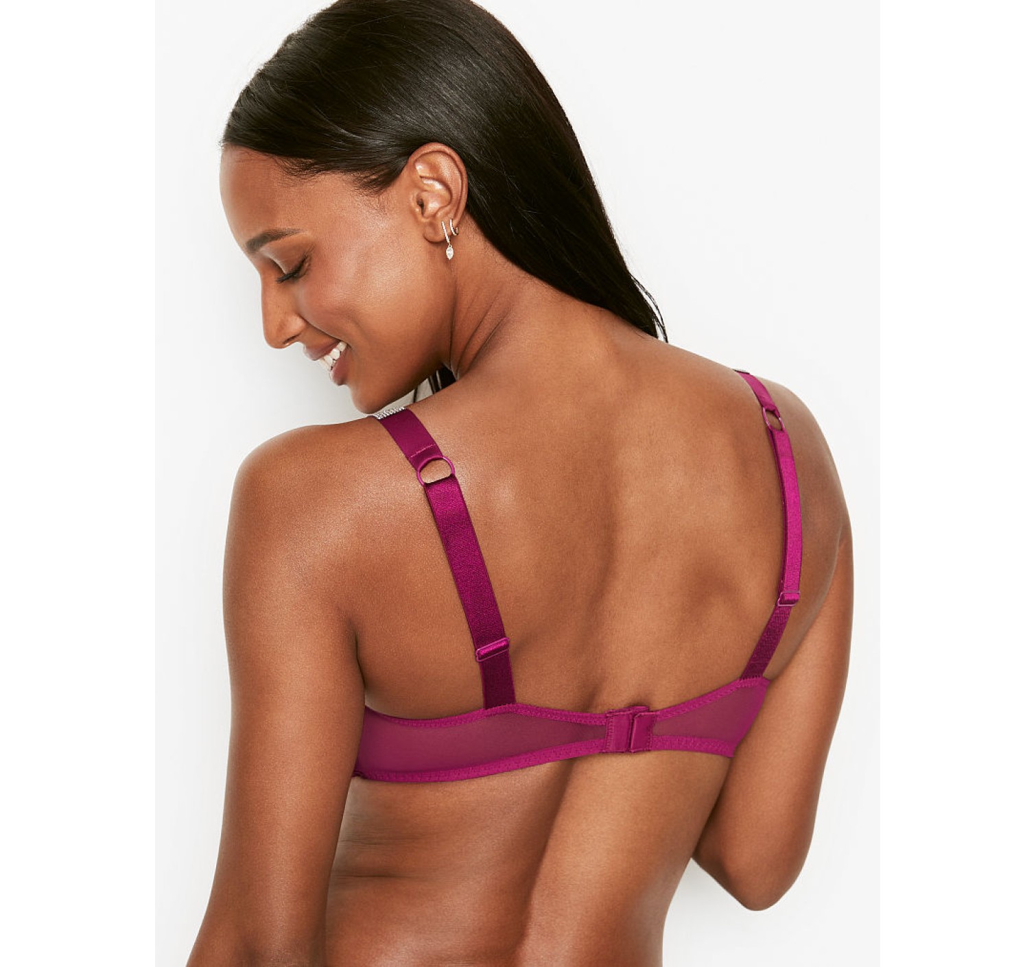 Комплект белья Victoria's Secret Very Sexy Shine Strap Fuchsia Lace