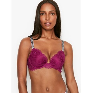 Комплект белья Victoria's Secret Very Sexy Shine Strap Fuchsia Lace