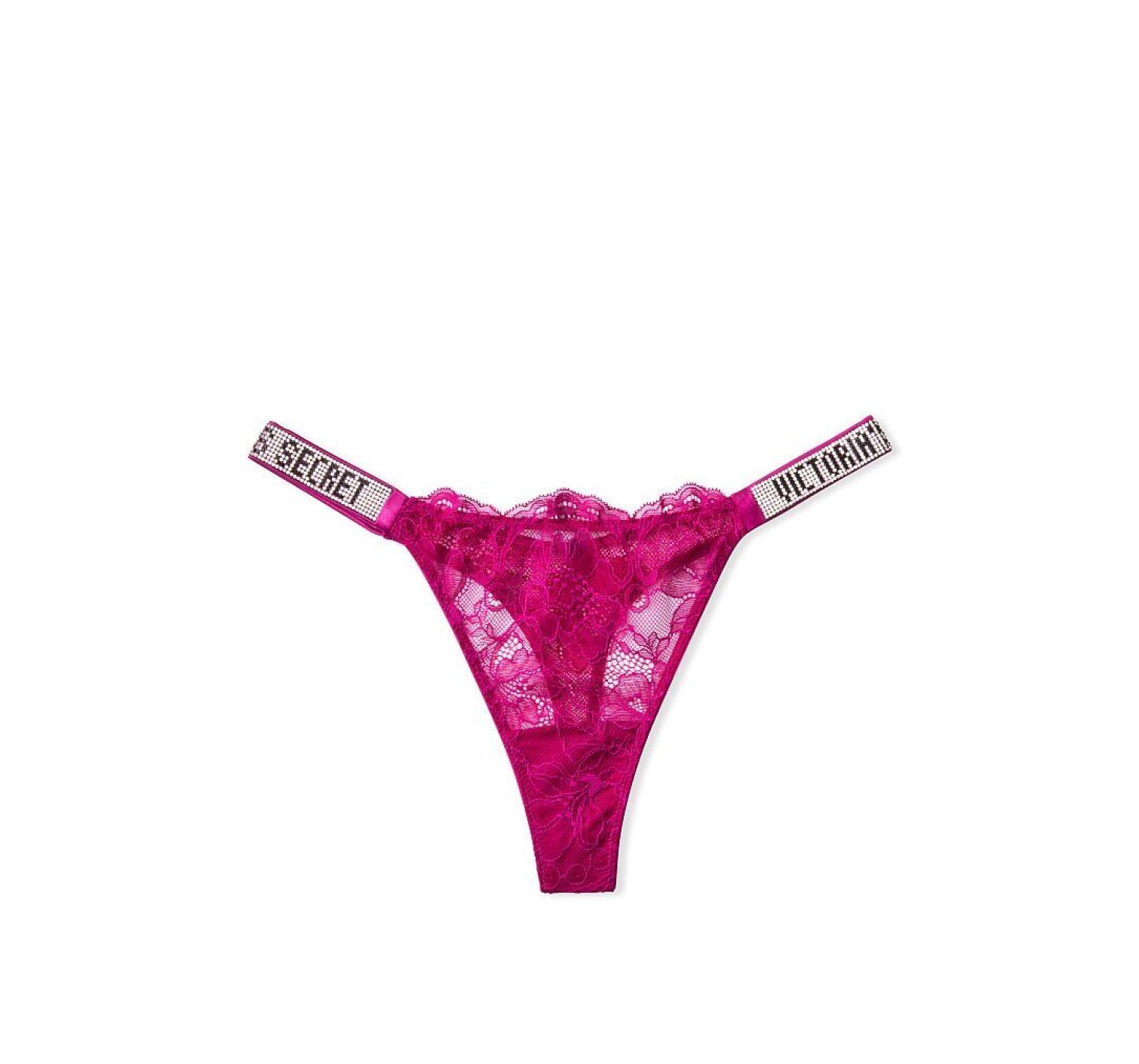 Трусики VS Very Sexy Shine Strap Fuchsia Lace Thong panty