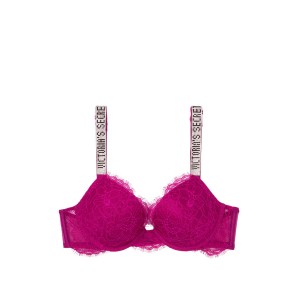 Комплект белья Victoria's Secret Very Sexy Shine Strap Fuchsia Lace
