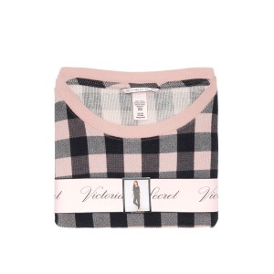 Пижама Victoria’s Secret Thermal Long PJ Set Light Pink Buffalo Check Plaid