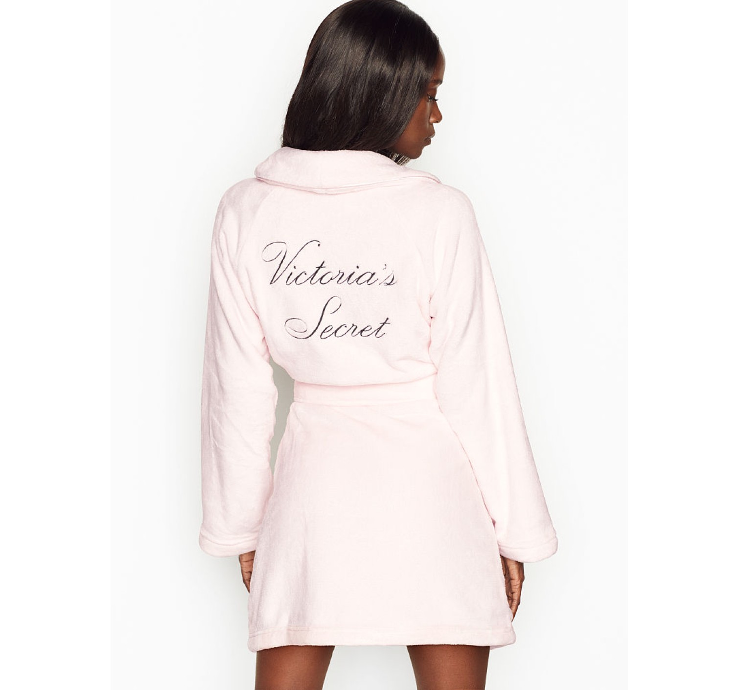 Халат Victoria’s Secret Logo Short Cozy Robe Mauve Chalk