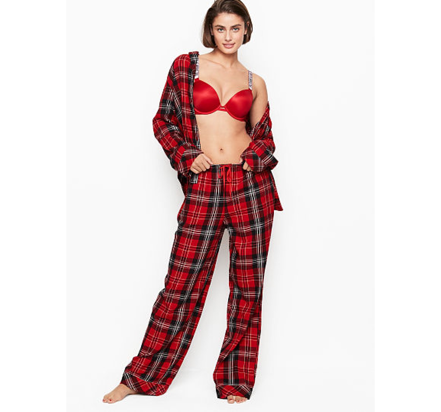 Пижама Victoria’s Secret Shimmer Flannel Long PJ Set