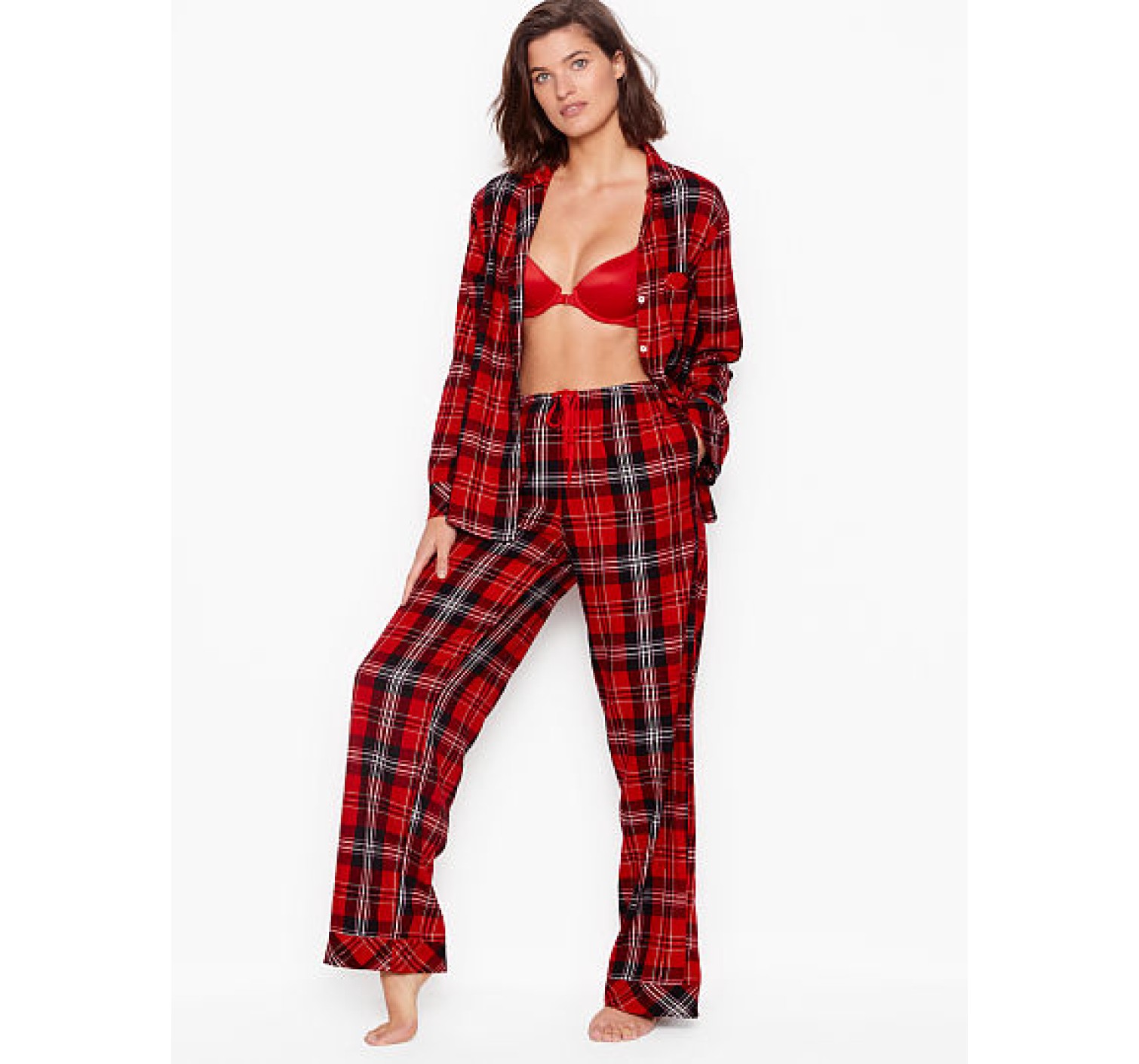 Пижама Victoria’s Secret Shimmer Flannel Long PJ Set