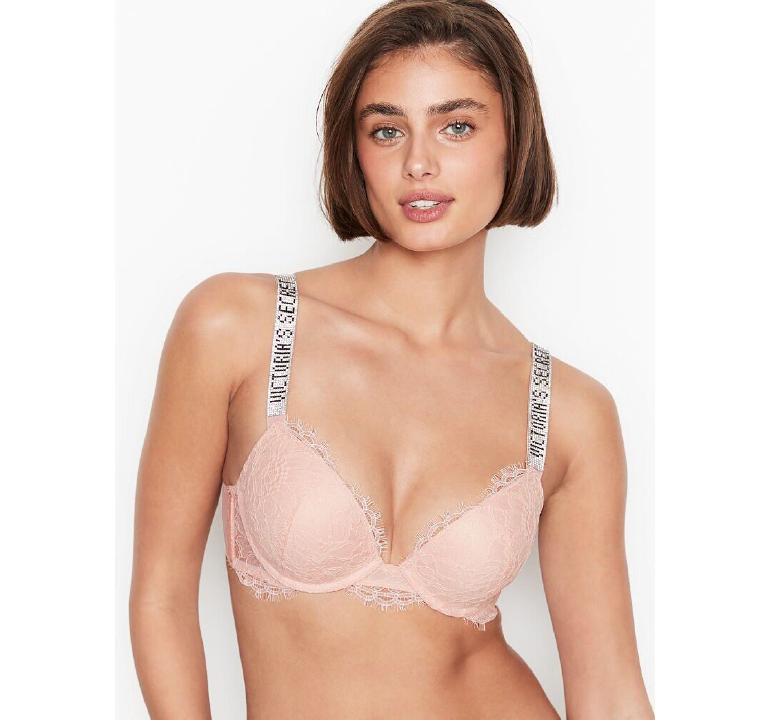 Комплект белья Victoria's Secret Very Sexy Shine Strap Rose Lace