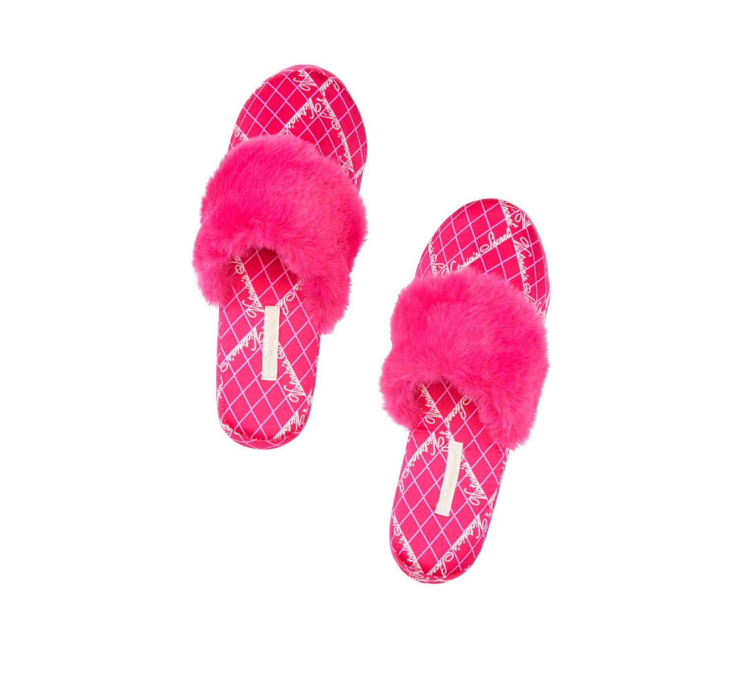 Домашні капці Victoria's Secret Signature Satin Slipper Fuchsia