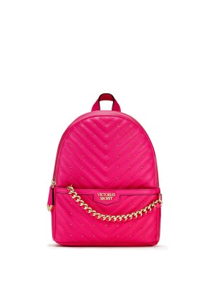 Рюкзак Victoria’s Secret PEBBLED V-QUILT Small City Backpack Fuchsia