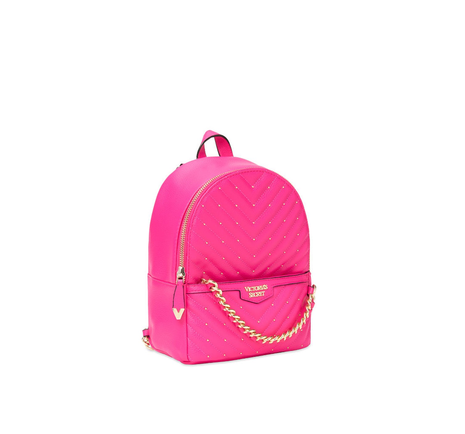 Рюкзак Victoria's Secret PEBBLED V-QUILT Small City Backpack Fuchsia