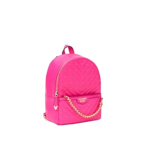 Рюкзак Victoria's Secret PEBBLED V-QUILT Small City Backpack Fuchsia