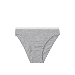 Трусики Victoria's Secret Grey Cotton High-leg cheeky panty VS logo