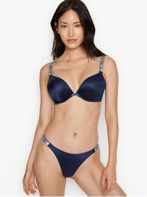 Комплект белья Victoria’s Secret Very Sexy Bombshell Add-2-cups Push-up Bra set Noir Navy