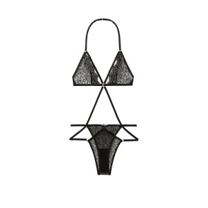 Кружевное боди Victoria’s Secret Very Sexy Strappy Black Lace 