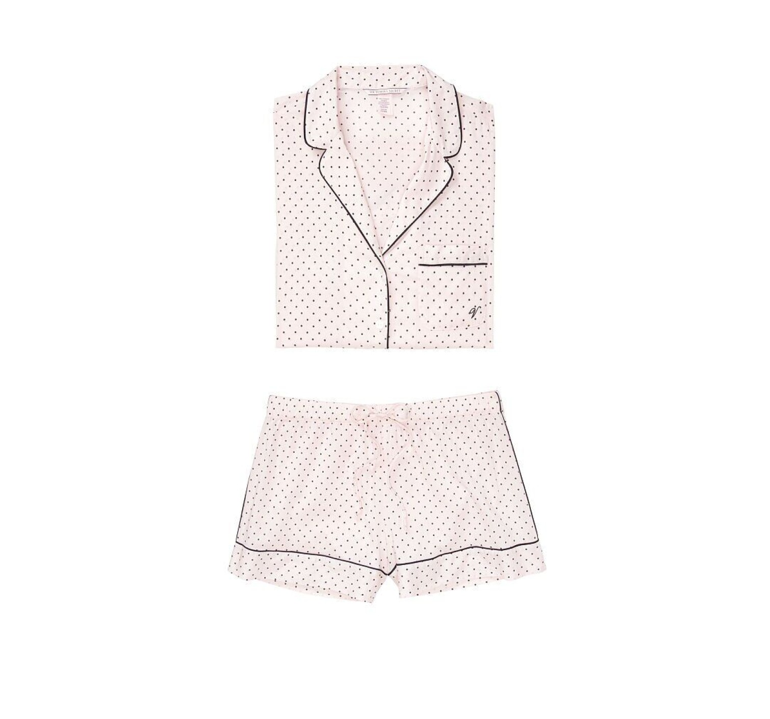 Пижама Victoria’s Secret Cotton Short PJ Set Pink Mini Dot