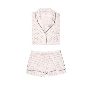 Пижама Victoria’s Secret Cotton Short PJ Set Pink Mini Dot