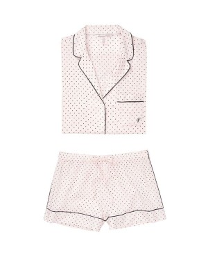 Пижама Victoria’s Secret Cotton Short PJ Set Pink Mini Dot