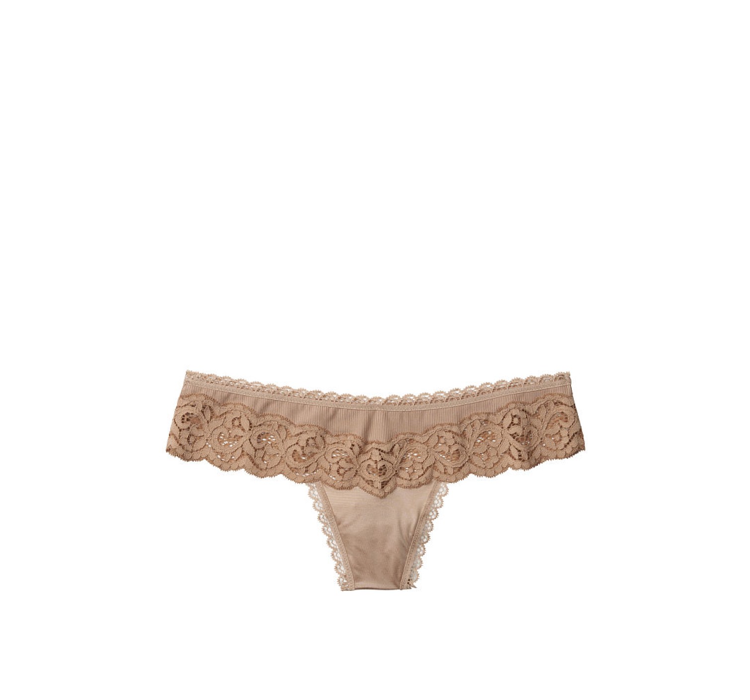 Трусики стринги Body By Victoria's Secret Beige Thong Panty