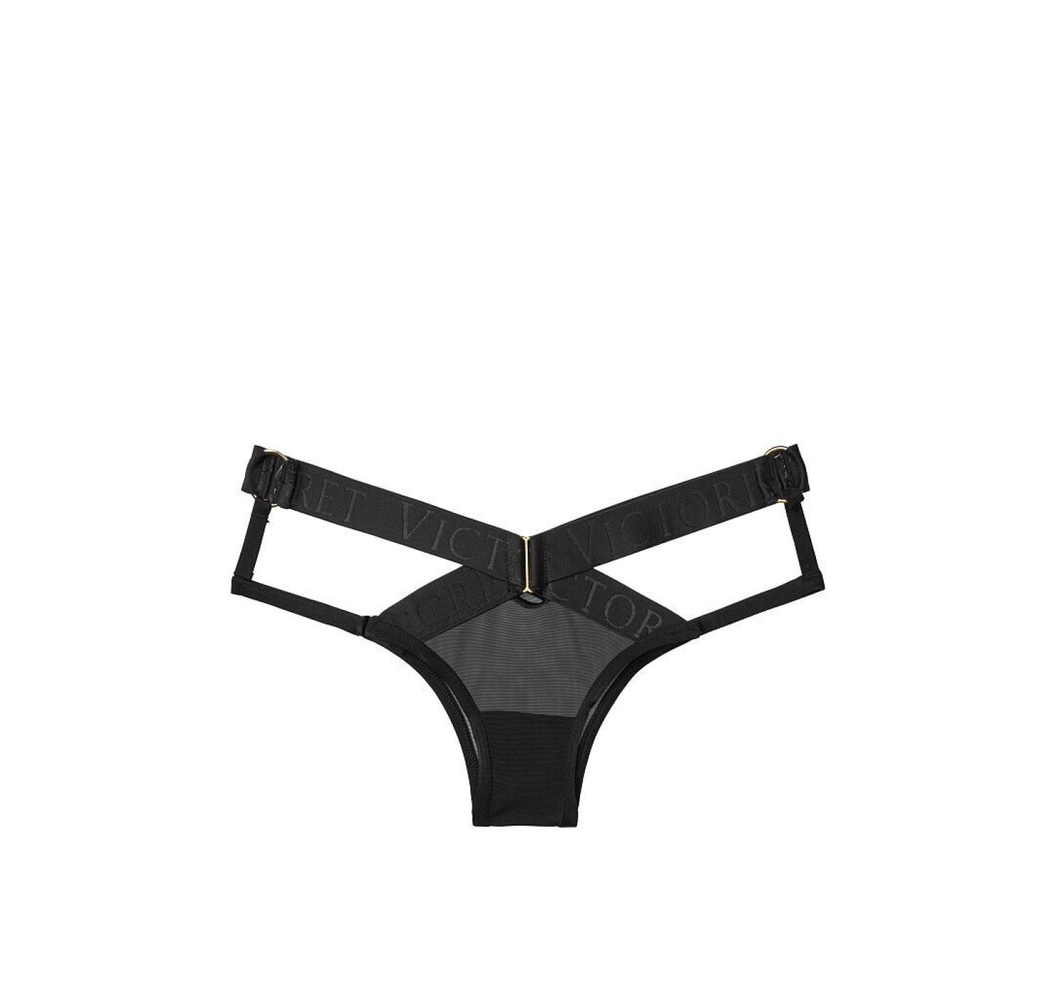 Трусики Victoria's Secret Very Sexy Crossover Logo Black Cheeky Panty