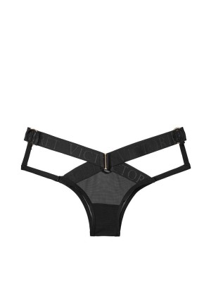 Трусики Victoria's Secret Very Sexy Crossover Logo Black Cheeky Panty