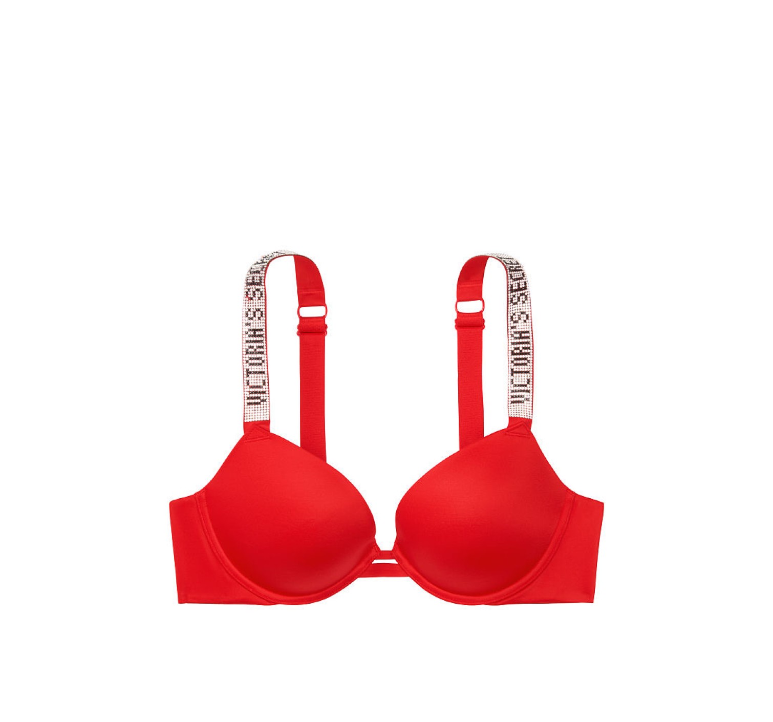 Комплект белья Victoria’s Secret Very Sexy Embellished Strap Push-up Bra set Lipstick❤️