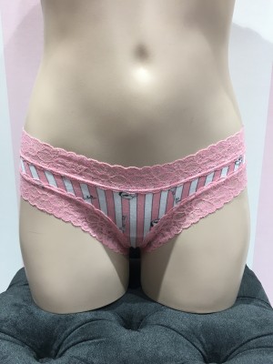 Трусики Виктория Сикрет Pink Lace Cheeky Panty 