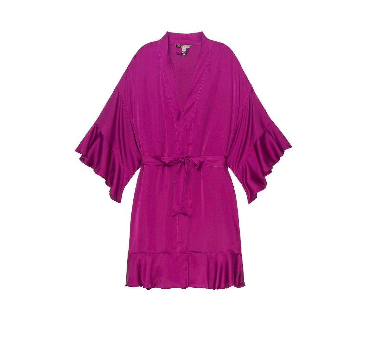 Халат Victoria's Secret Satin FLOUNCE KIMONO Fuchsia